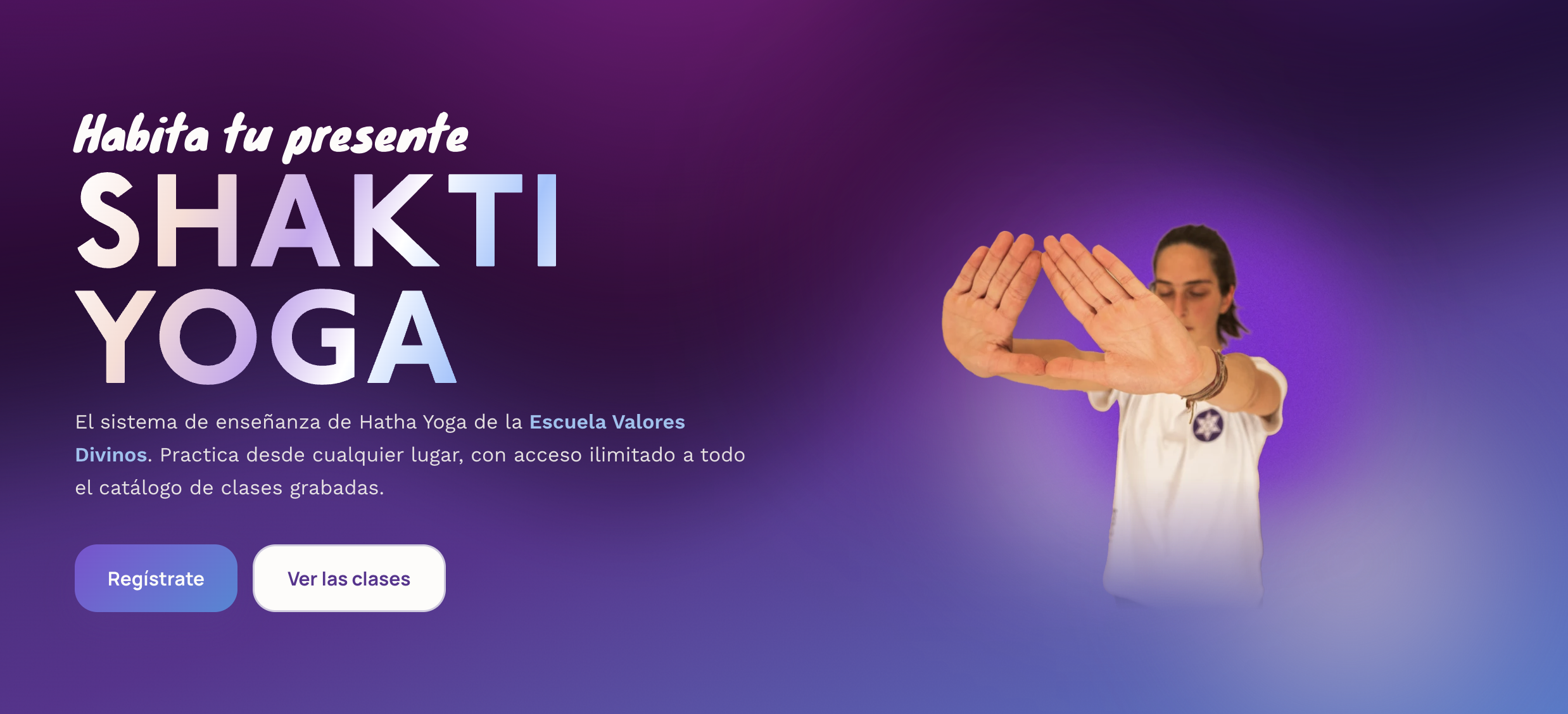Captura de la web de Shakti Yoga