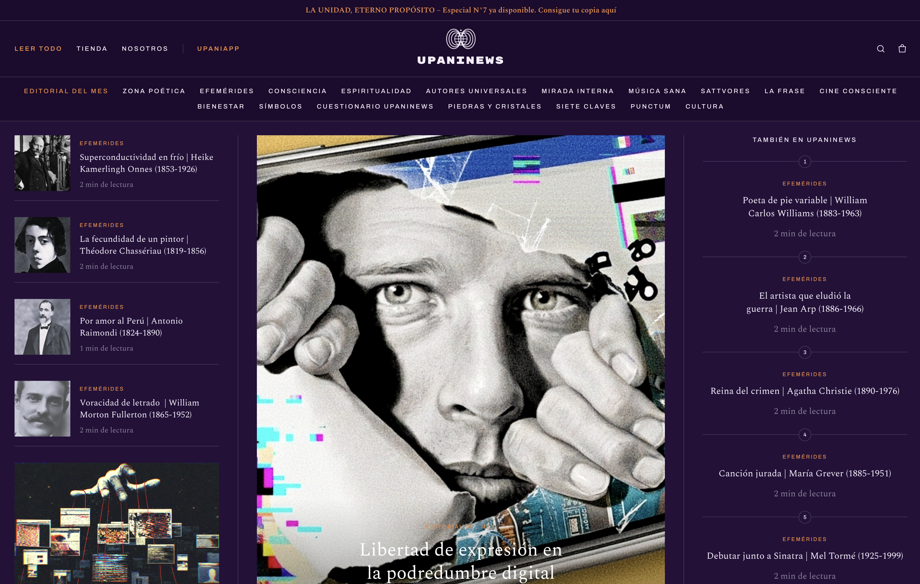 Captura de la web de Upani News